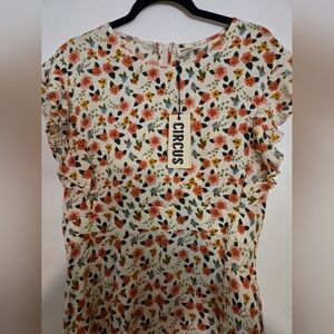 Vintage butterfly cap sleeve midi dress - new with tags - UK size 16